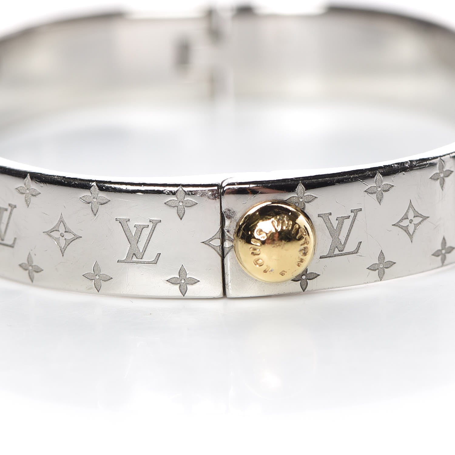 Louis Vuitton Palladium Monogram Nanogram Cuff M 6 of 6
