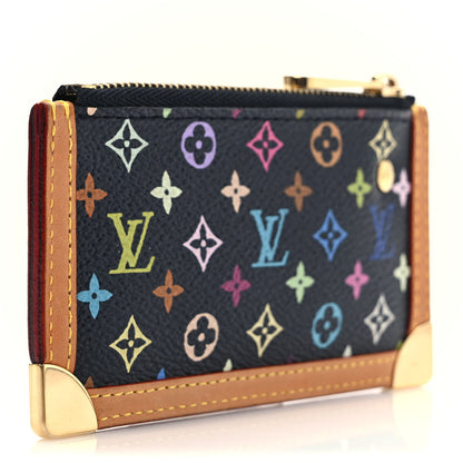Louis Vuitton Monogram Multicolor Key Pouch Black 3 of 6