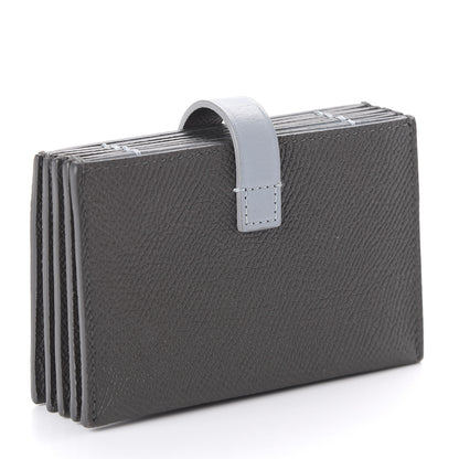 Celine Grained Shiny Calfskin Accordion Card Holder Grey 3 of 10