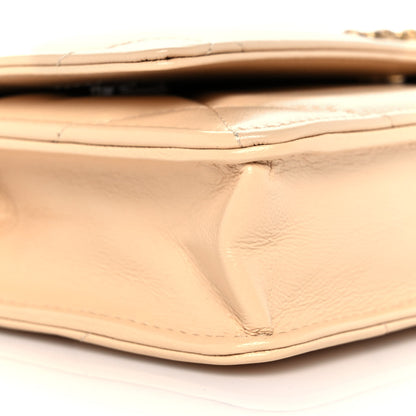 Chanel Goatskin Quilted Chanel 19 Wallet On Chain WOC Beige 8 of 10