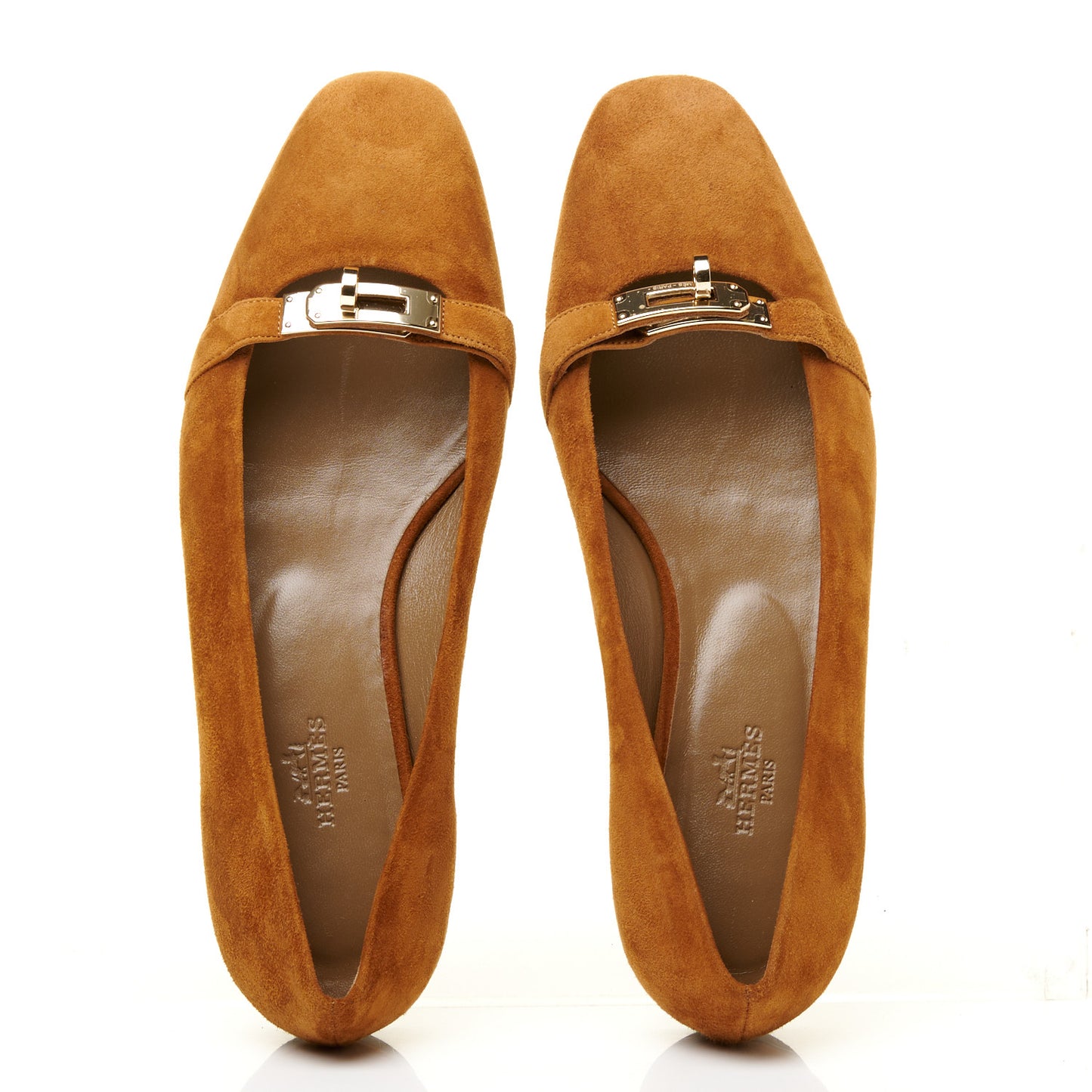 Suede Goatskin Bilbao Ballerina Flats 37.5 Marron Iroko