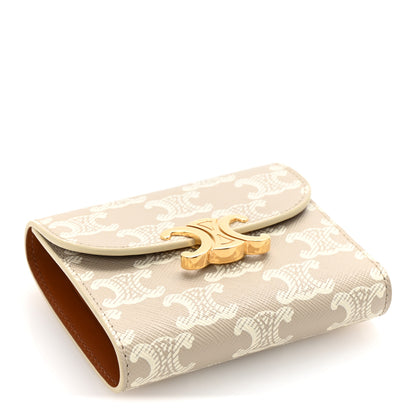 Celine Triomphe Canvas Small Triomphe Wallet White 4 of 8