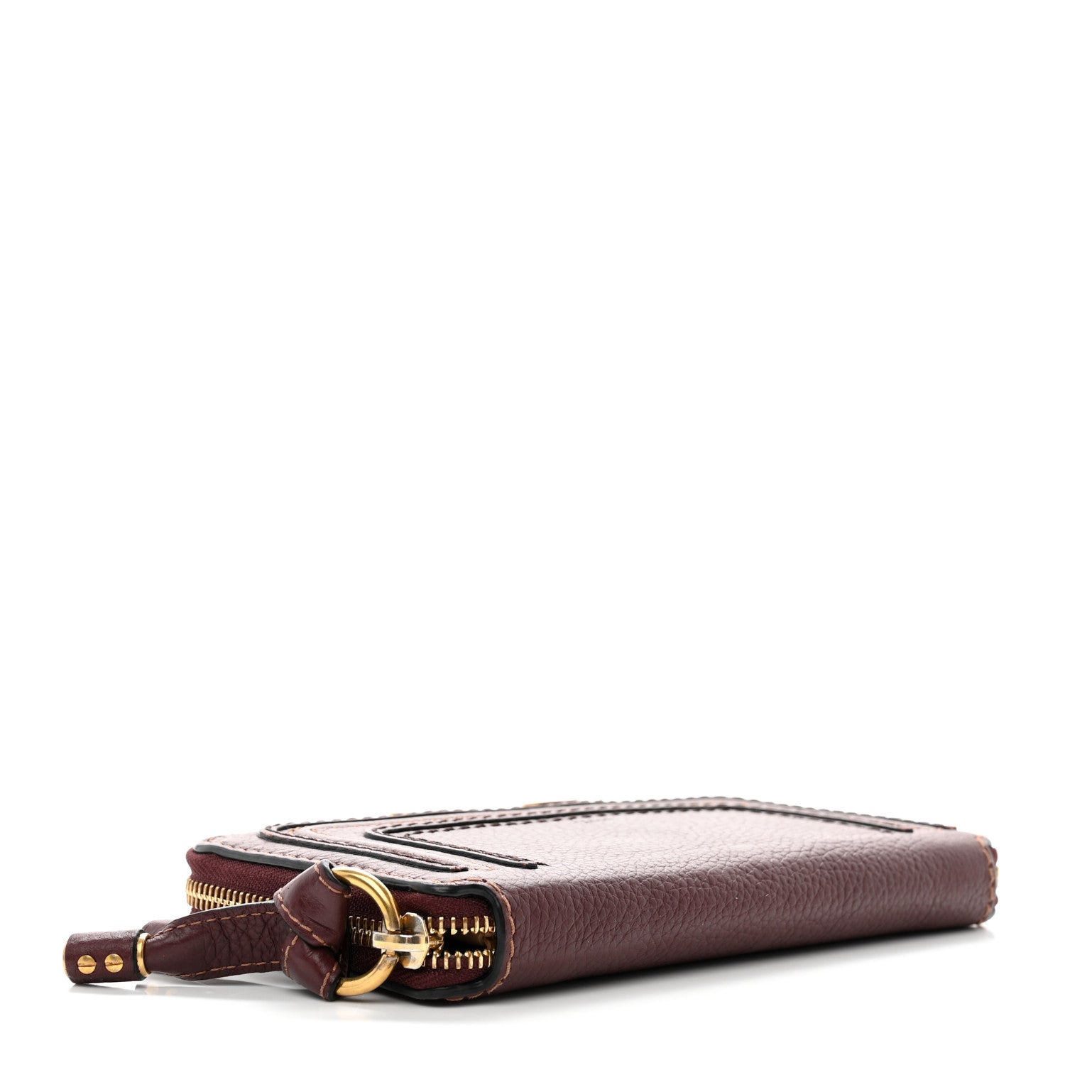 Chloe Grained Calfskin Marcie Long Zip Around Wallet Dark Velvet 4 of 8