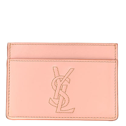 Saint Laurent Calfskin Belle De Jour Card Case Blush 1 of 7