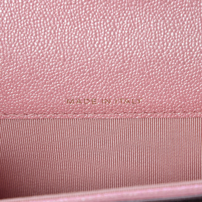 Chanel Iridescent Caviar Quilted Flap Card Holder Rose Pink 7 of 9