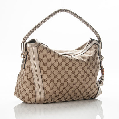 Gucci Monogram Medium Bella Hobo Gold 3 of 7