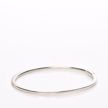 Tiffany 18K White Gold Diamond Metro Hinged Bangle Small 4 of 7