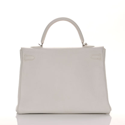 Hermes Taurillon Clemence Kelly Retourne 35 White 20 of 26