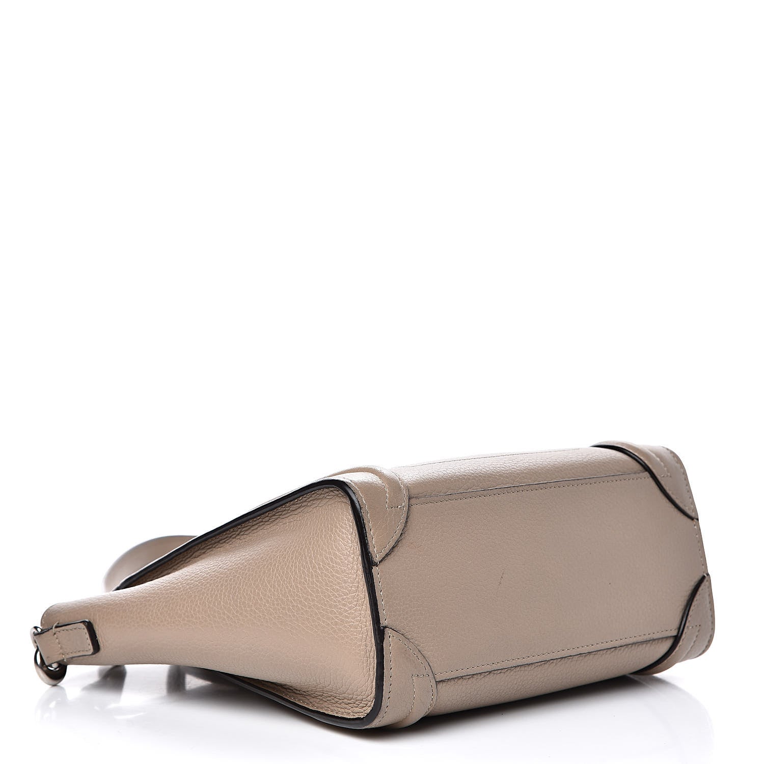 Celine Drummed Calfskin Nano Luggage Dune 4 of 19