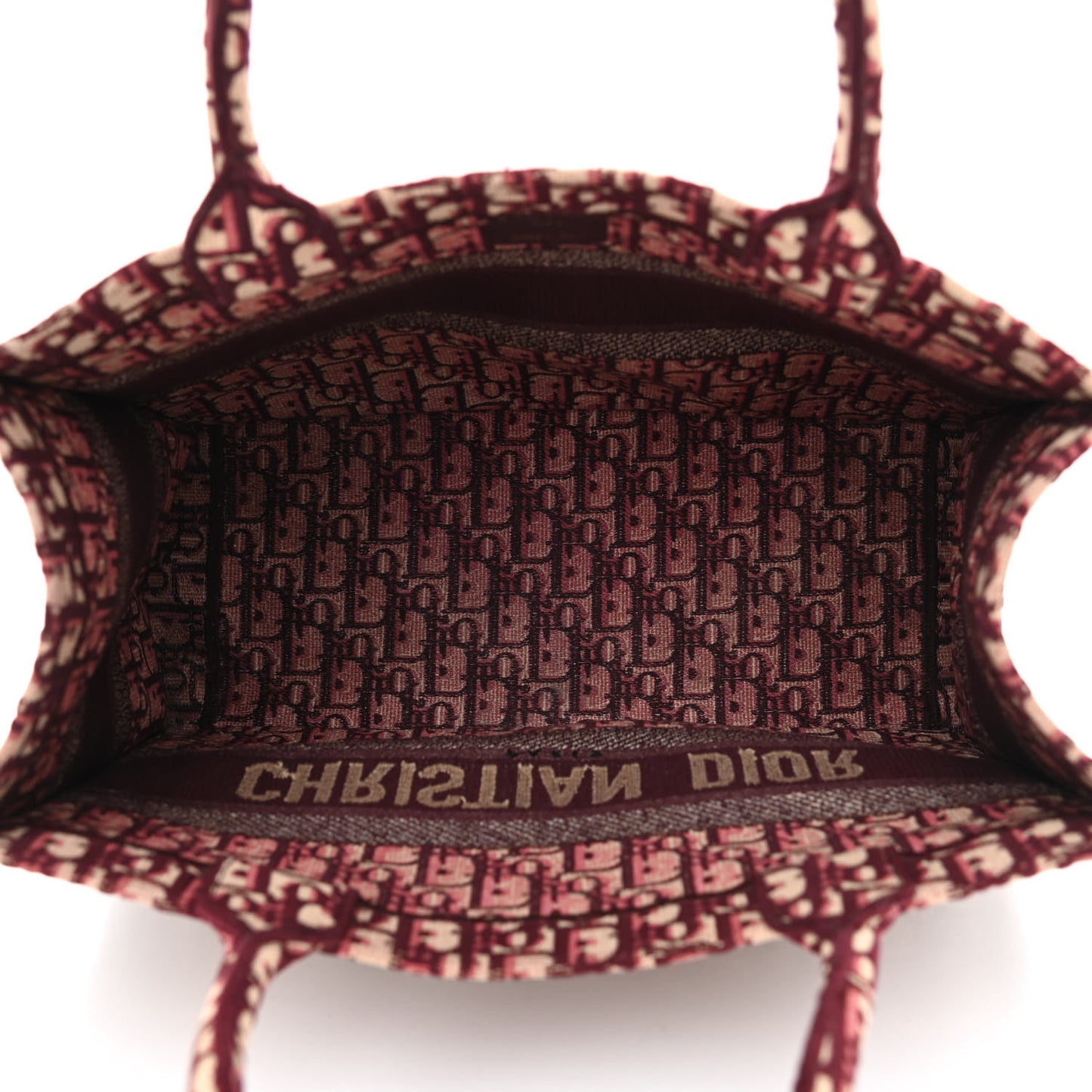 Oblique Medium Book Tote Burgundy Multicolor