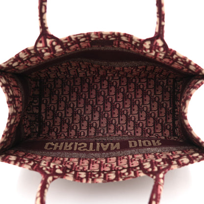 Christian Dior Oblique Medium Book Tote Burgundy Multicolor 5 of 12