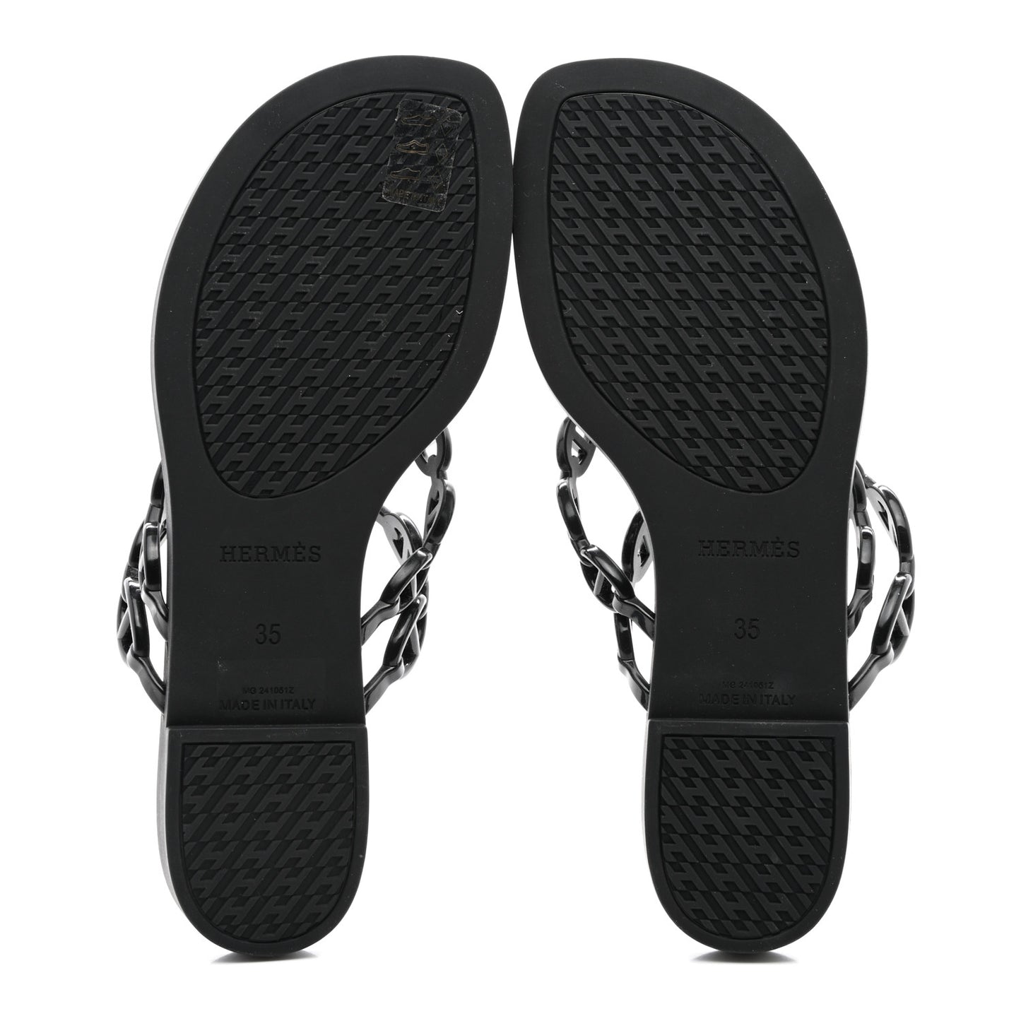Rubber Chaine d'Ancre Island Sandals 35 Black