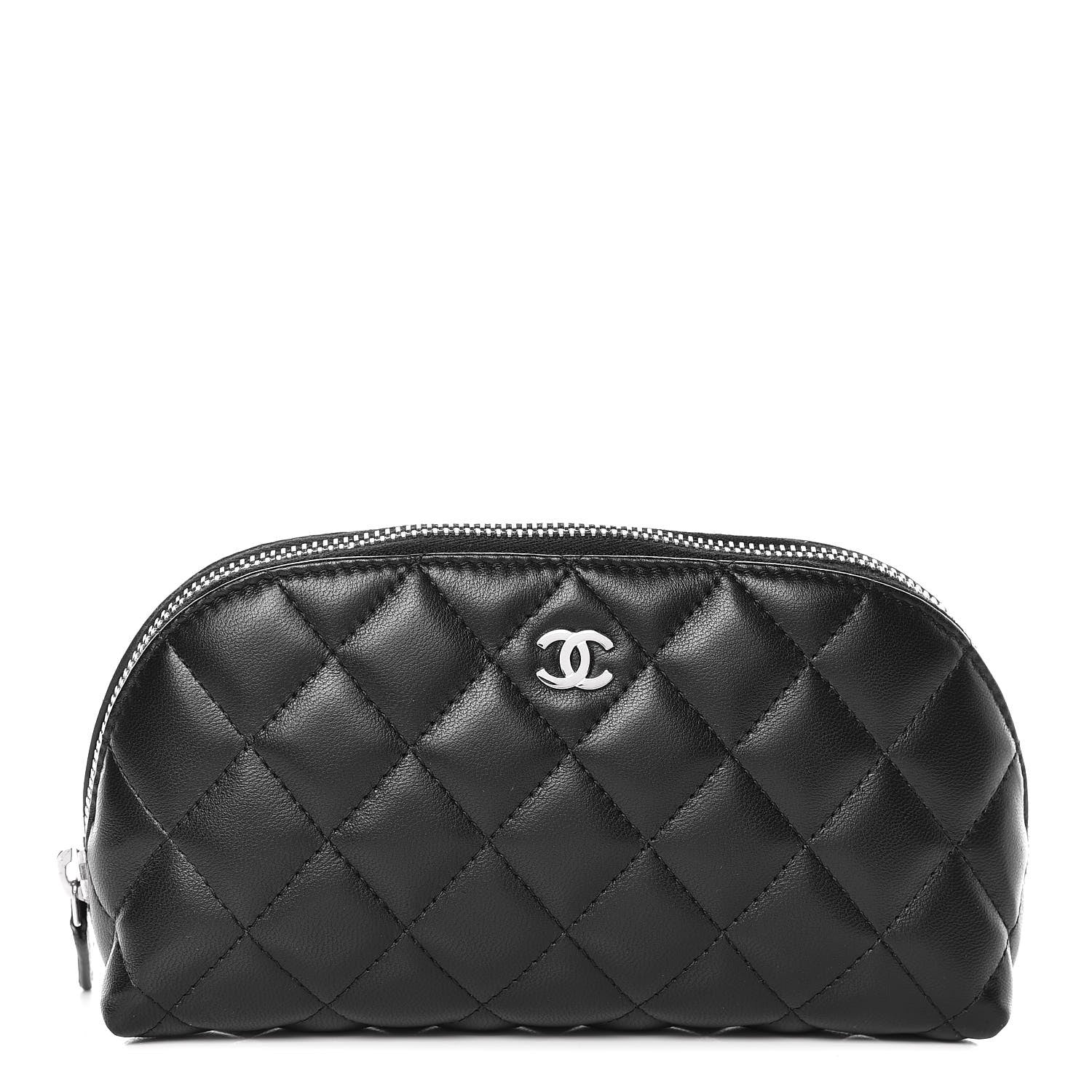 Chanel Lambskin Quilted Cosmetic Case Black 1 of 9