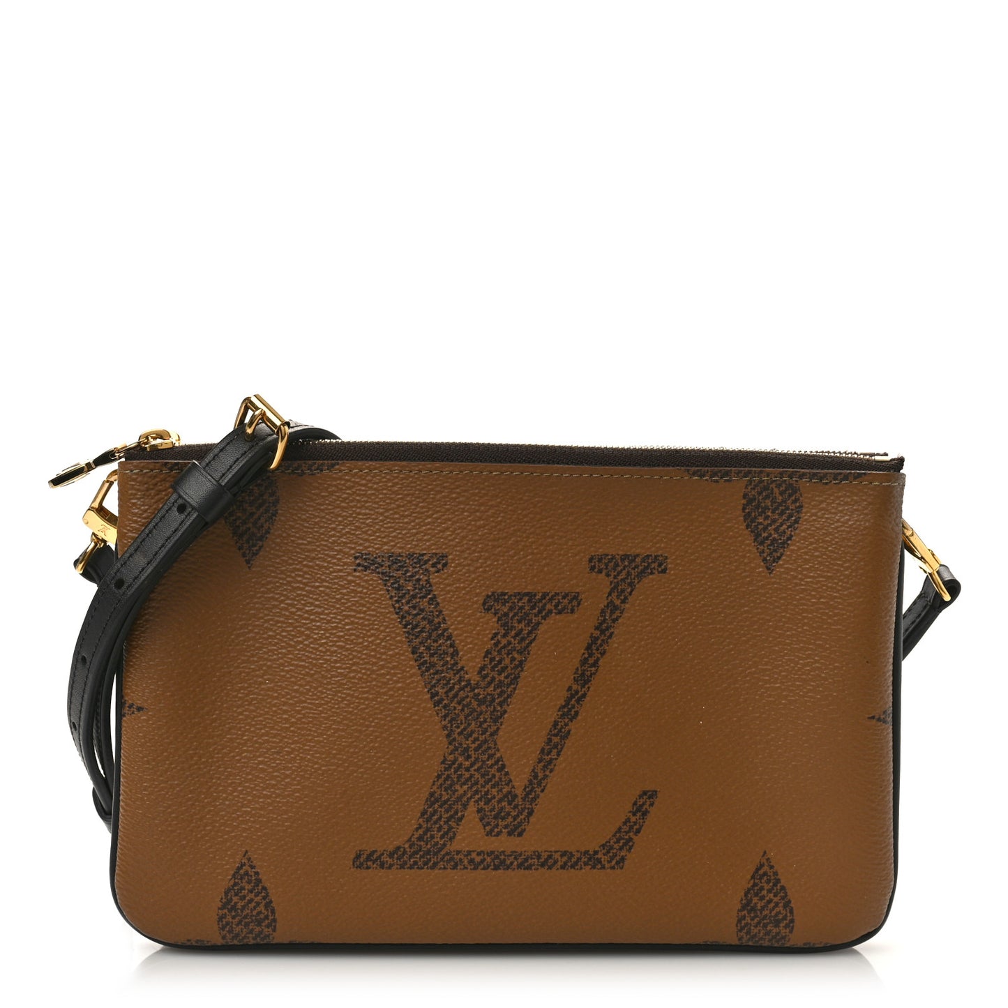 Reverse Monogram Giant Double Zip Pochette
