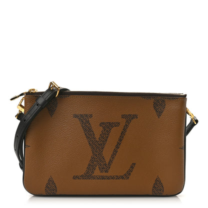 Louis Vuitton Reverse Monogram Giant Double Zip Pochette 1 of 8
