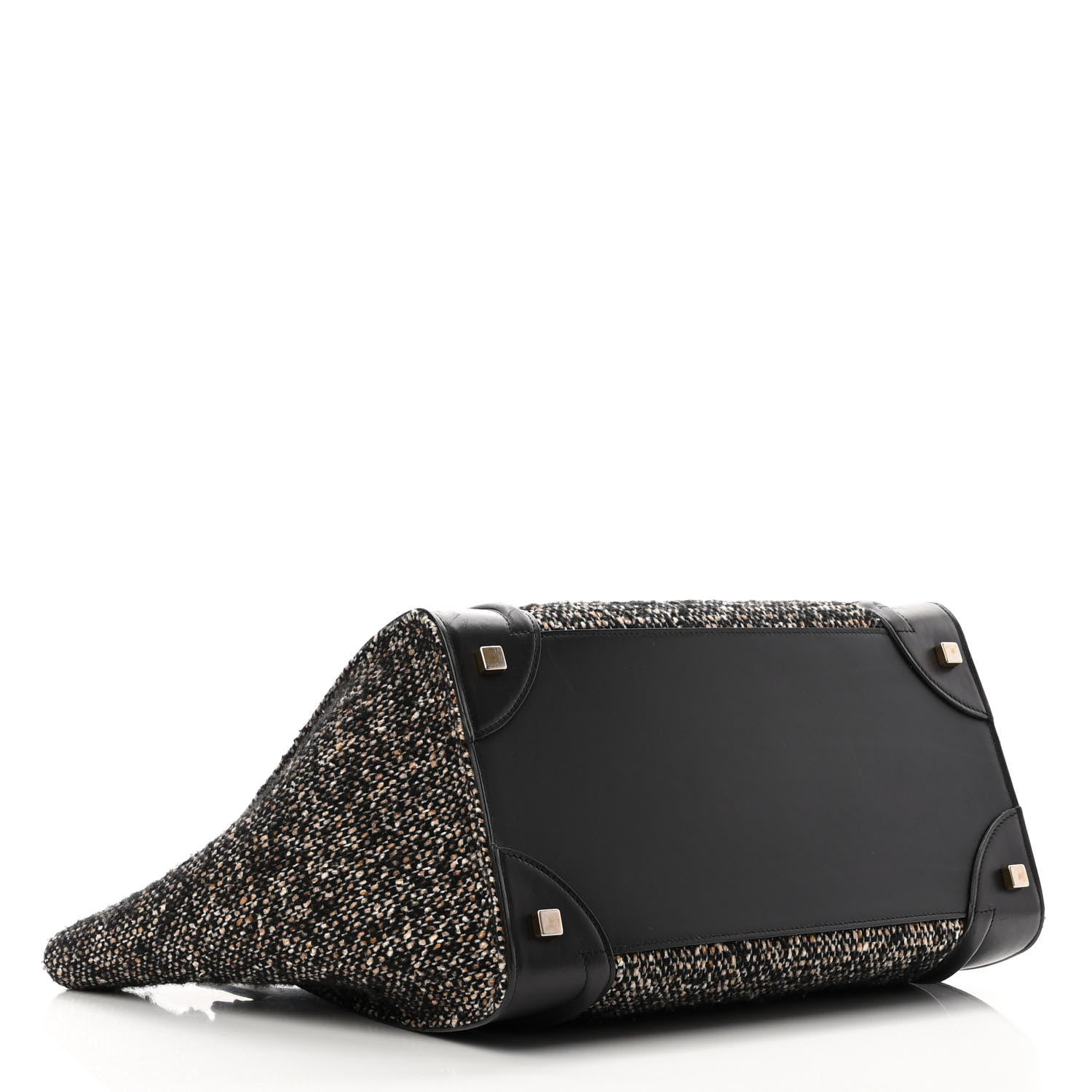 Celine Twill Smooth Calfskin Mini Luggage Dune Black 4 of 9