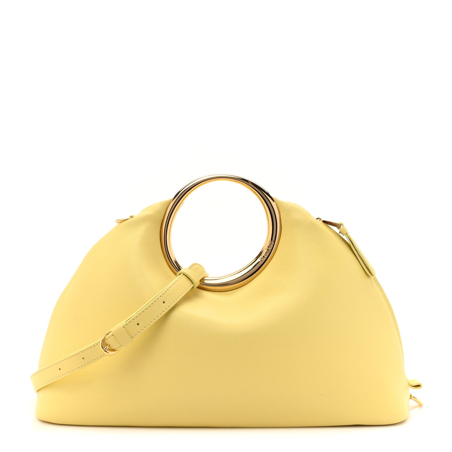 Calfskin Le Calino Ring Top Handle Bag Pale Yellow