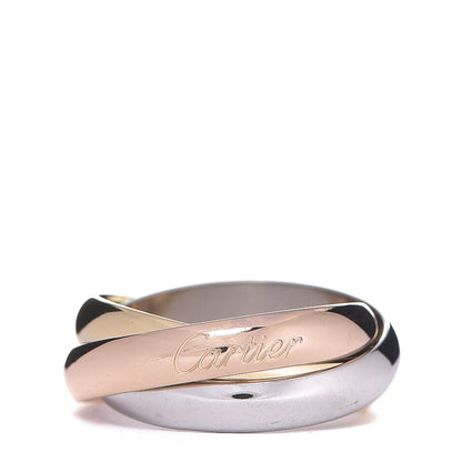 Cartier 18K Pink Yellow White Gold Classic Trinity Ring 51 5.75 1 of 4