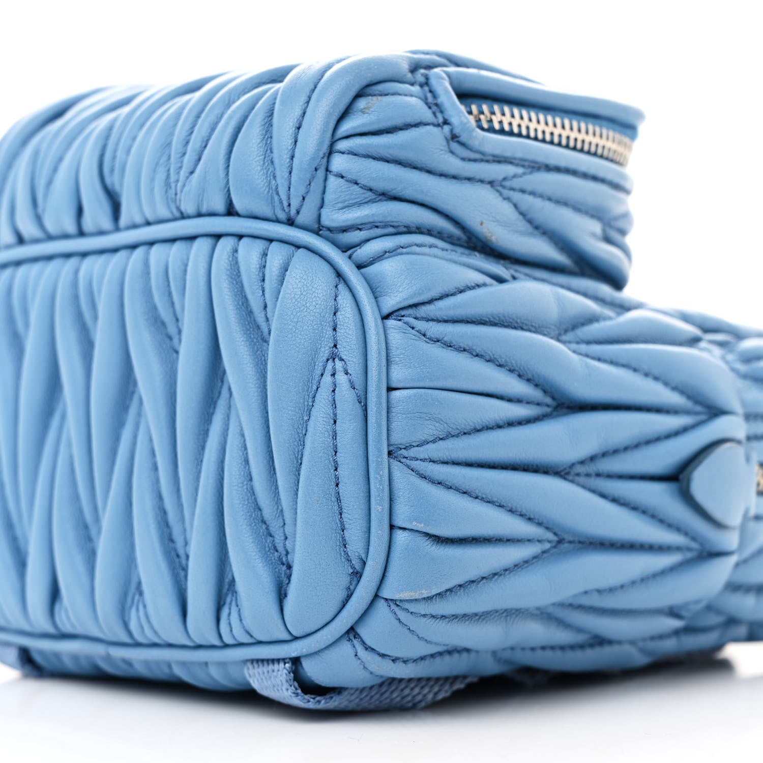 Miu Miu Nappa Matelasse Mini Backpack Blue 11 of 13