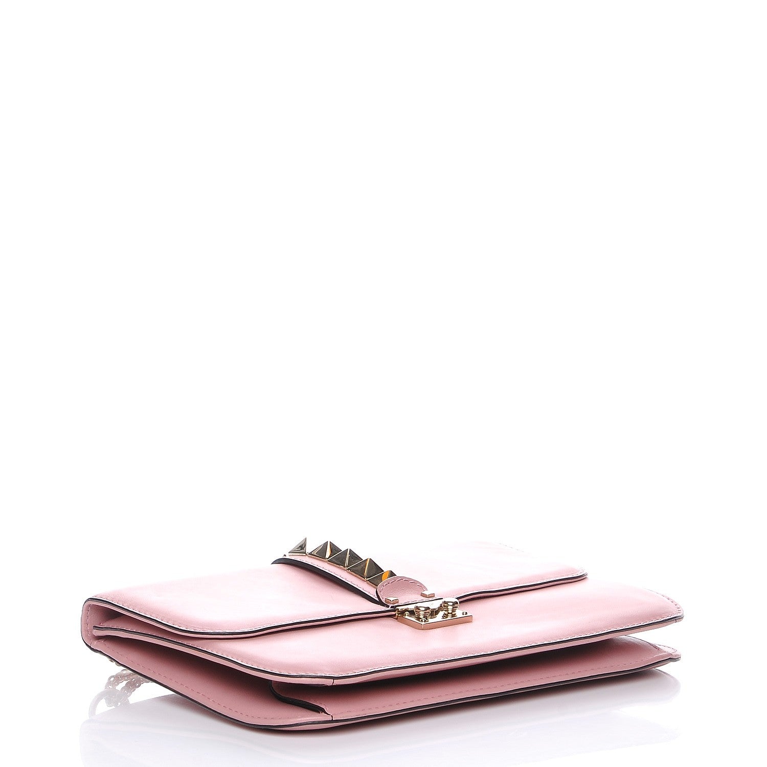Valentino Garavani Vitello Large Glam Lock Rockstud Flap Light Pink 4 of 8