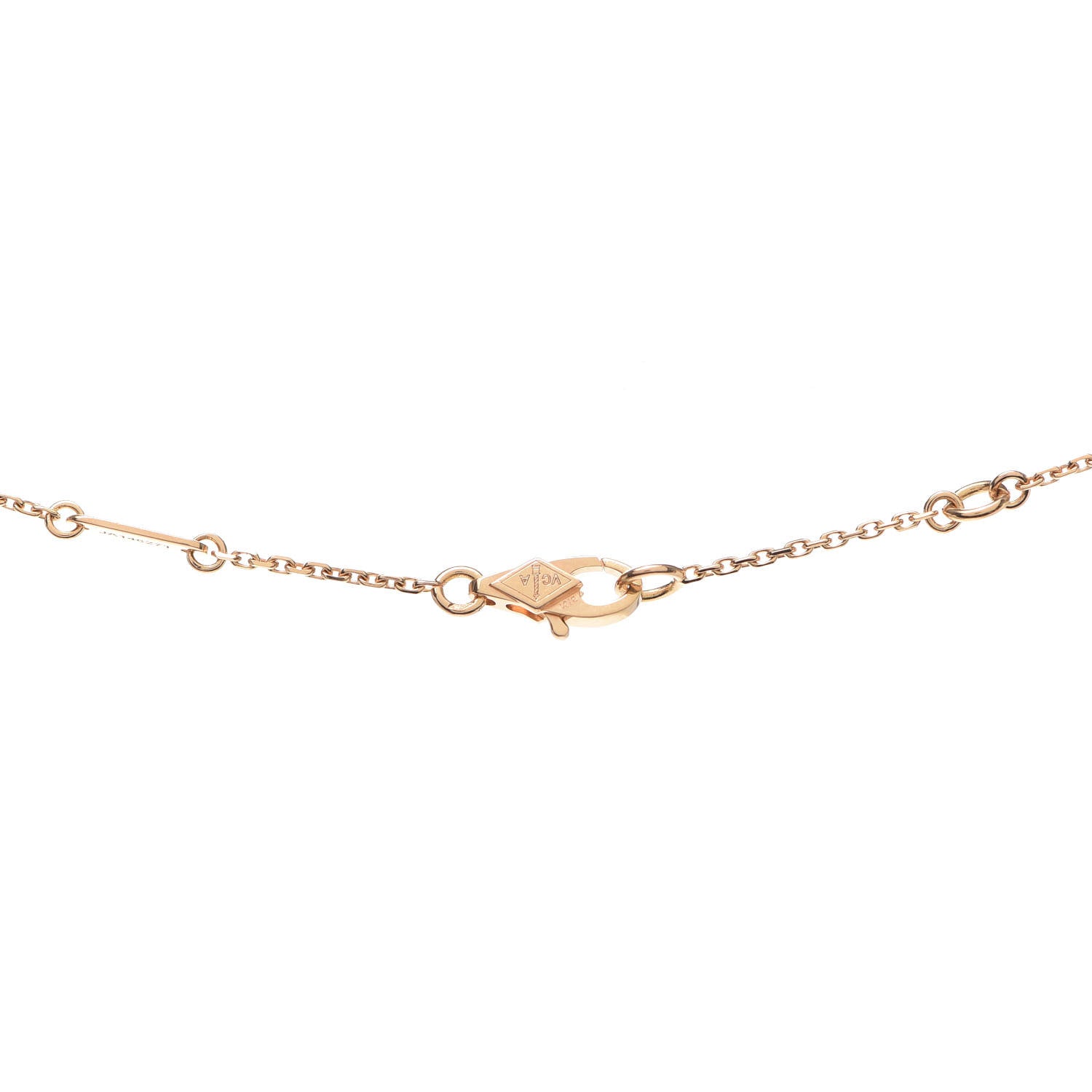 Van Cleef & Arpels 18K Rose Gold Carnelian Sweet Alhambra Pendant Necklace 4 of 7