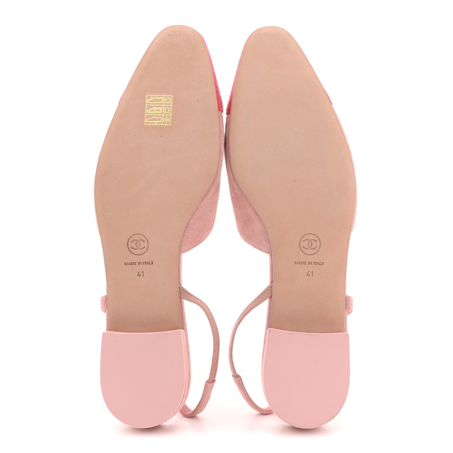 Chanel Suede Cap Toe CC Coco Slingback Pumps 41 Light Pink Coral 6 of 11