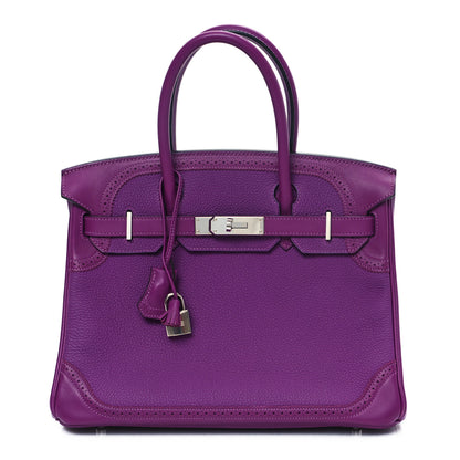 Hermes Togo Swift Ghillies Birkin 30 Anemone 1 of 12
