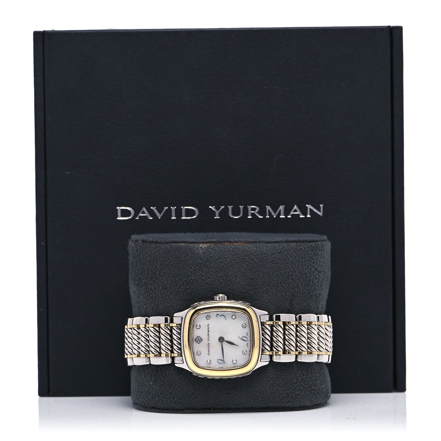 Stainless Steel 18K Yellow Gold Diamond Mother of Pearl 25mm Thoroughbred Quartz Watch