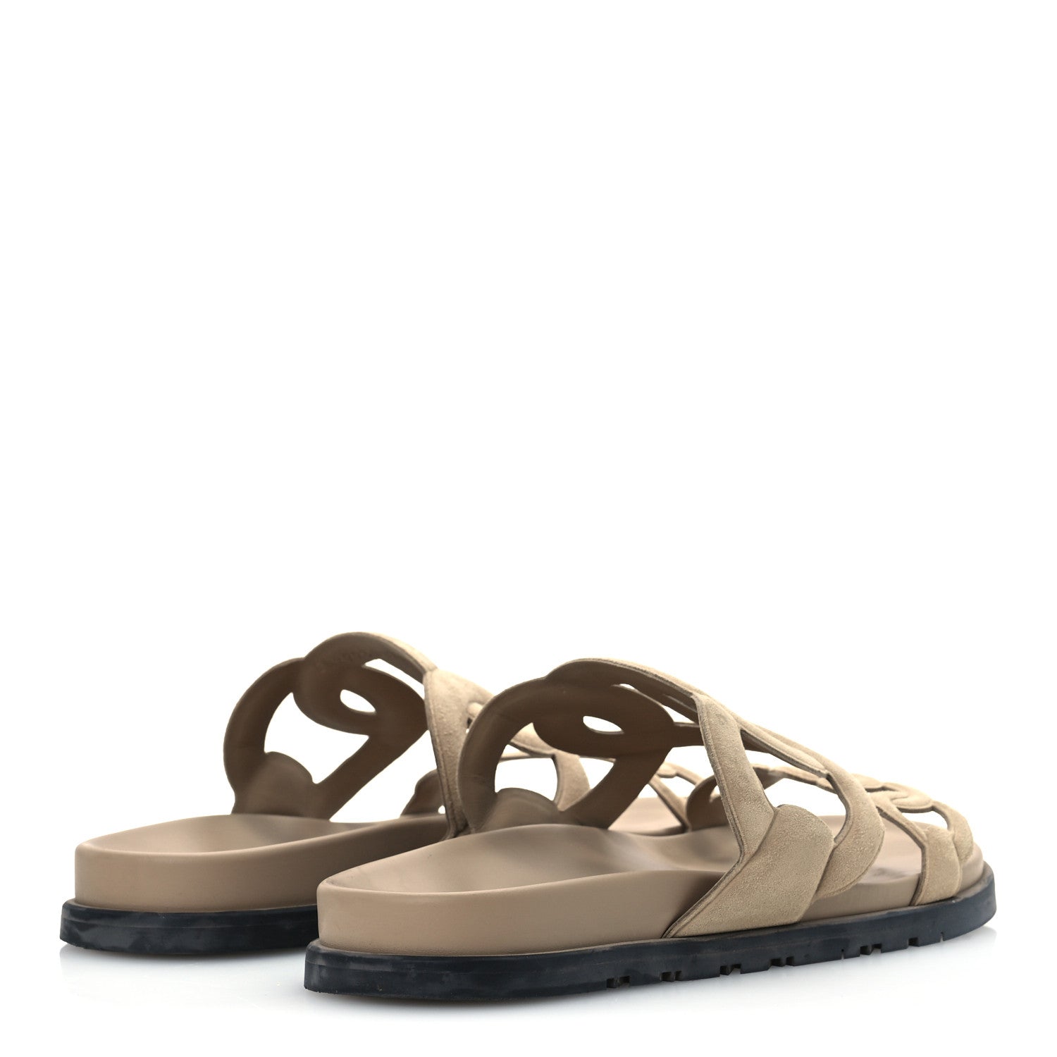 Hermes Suede Goatskin Extra Sandals 39 Beige Argile 5 of 14