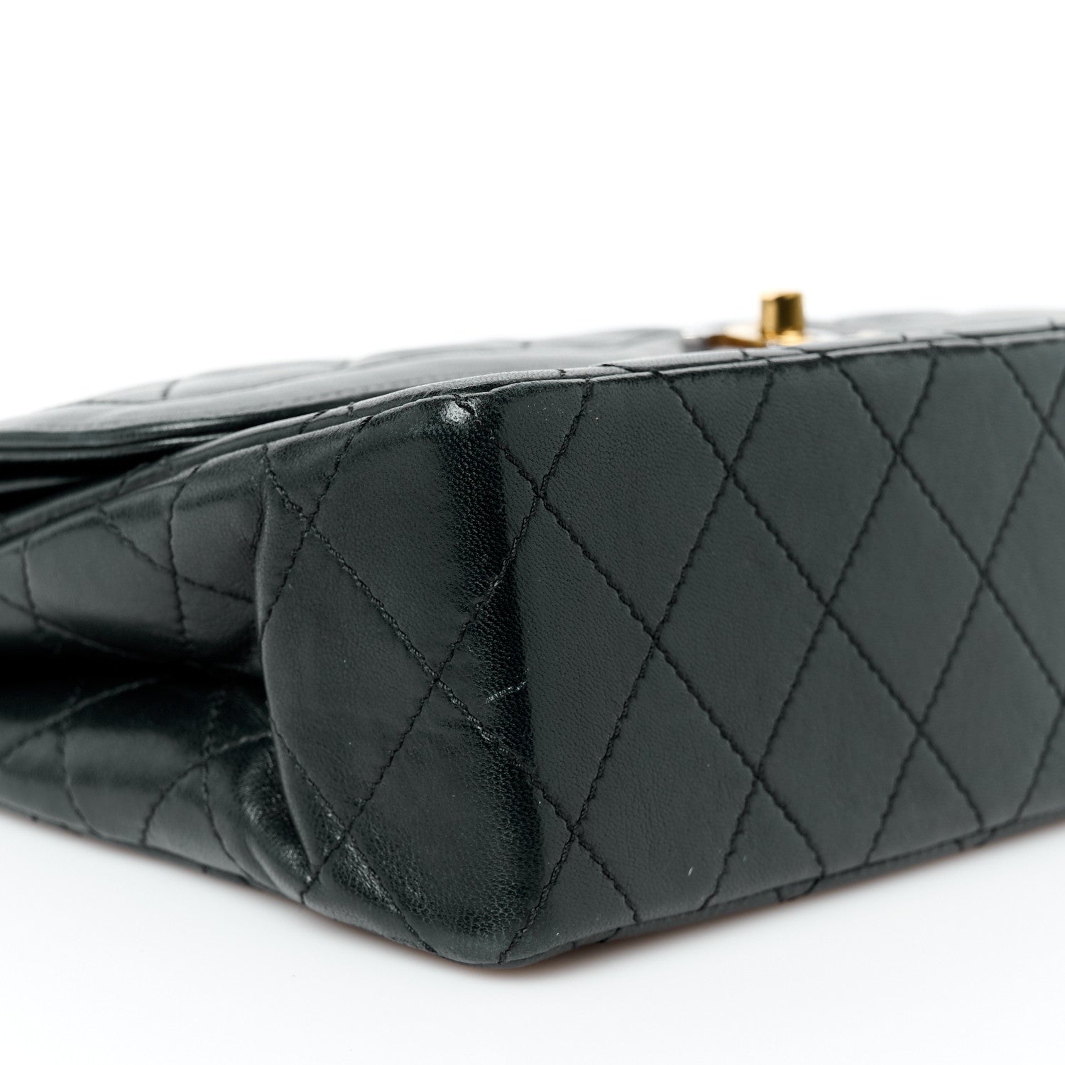 Chanel Lambskin Quilted Medium Double Flap Bag Black 11 of 12