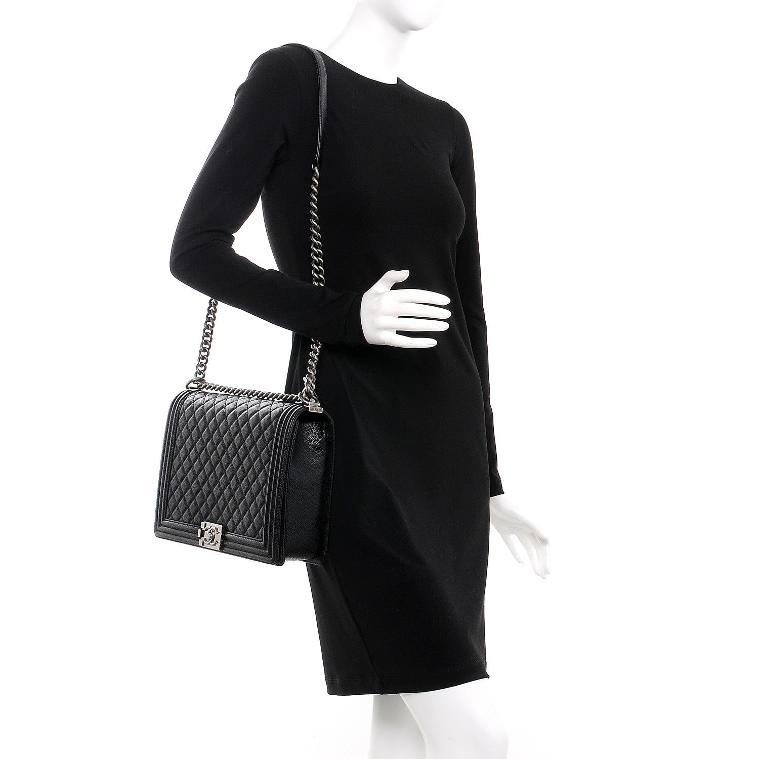 Chanel Caviar Quilted Large Boy Flap Black 2 of 7