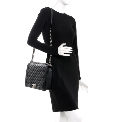 Chanel Caviar Quilted Large Boy Flap Black 2 of 7