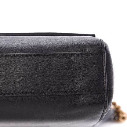 Saint Laurent Smooth Calfskin Suede Medium Reversible Monogram Kate Satchel Black 18 of 19