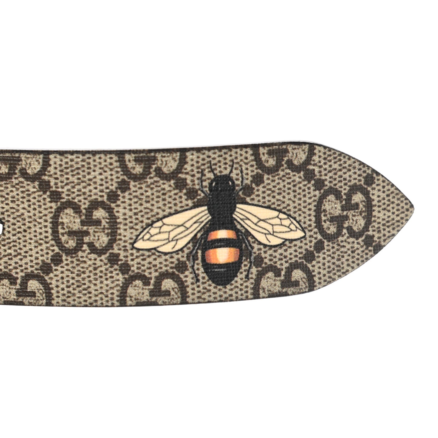 GG Supreme Monogram Selleria Calfskin Bee 35mm Belt 110 44 Beige Ebony Multicolor Cocoa