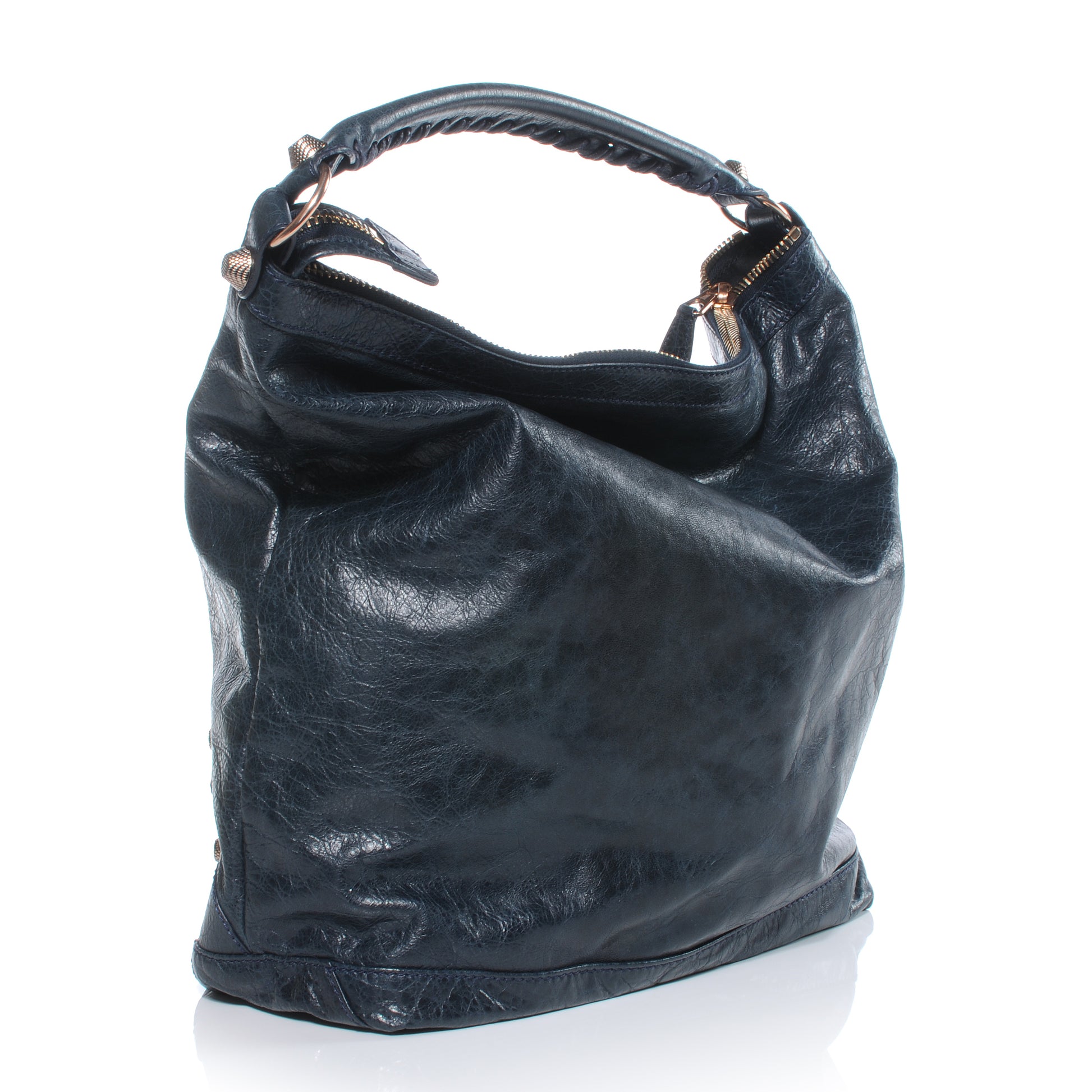 Balenciaga Agneau Giant 12 Rose Gold Hardware Day Hobo Dark Night 3 of 9