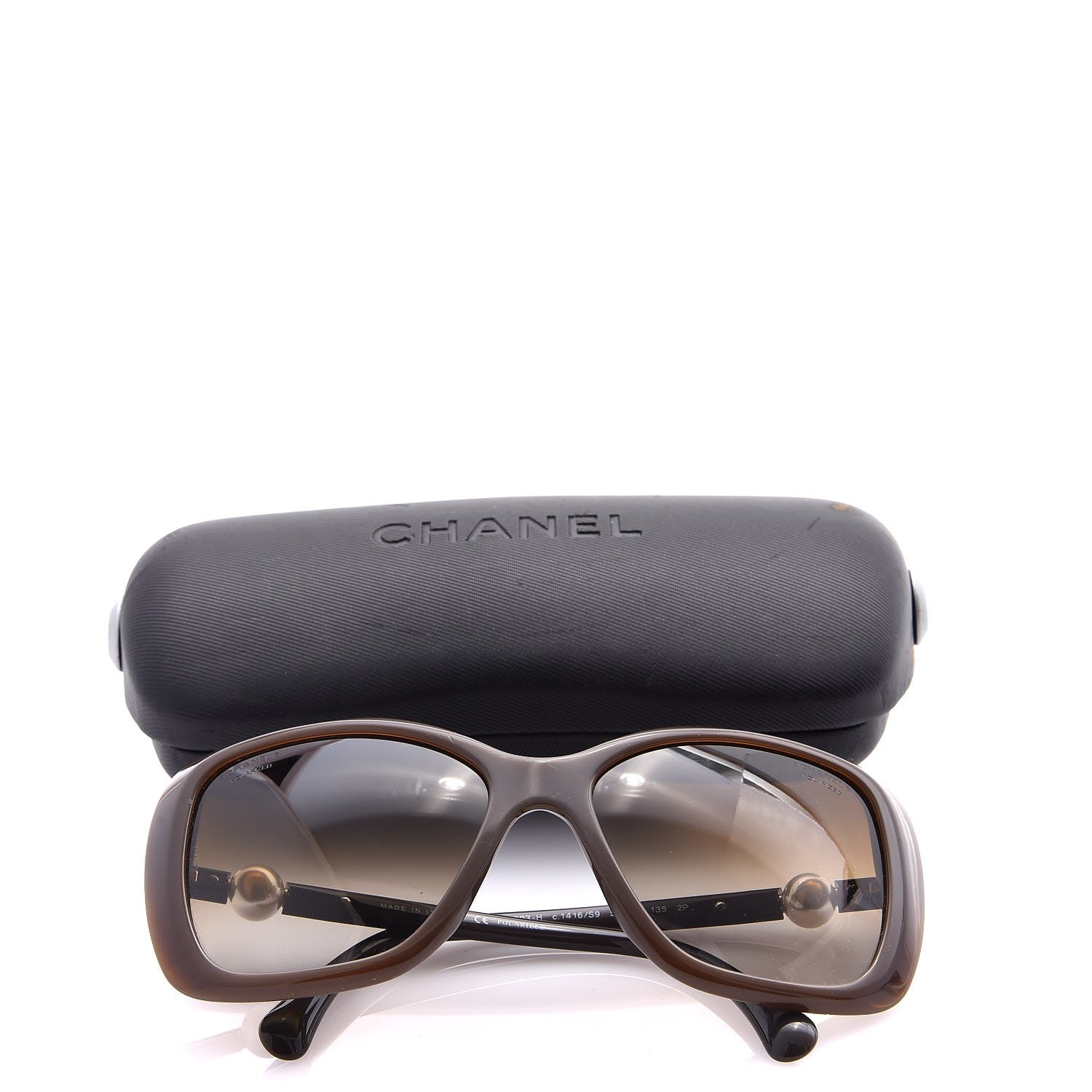 Chanel Pearl Polarized Square Sunglasses 5303-H Brown 8 of 8