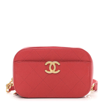 Chanel Caviar Quilted Waist Bag Red 1 of 10
