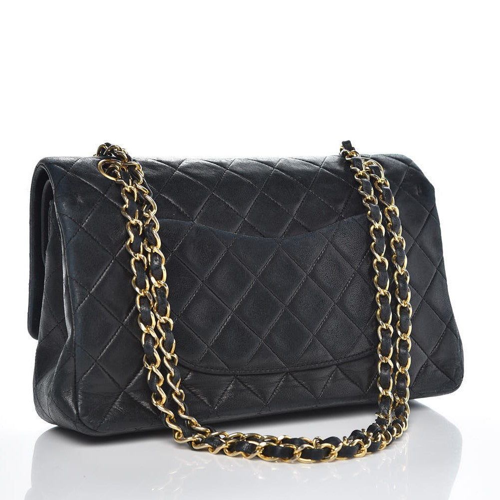 Chanel Lambskin Quilted Medium Double Flap Black 5 of 18