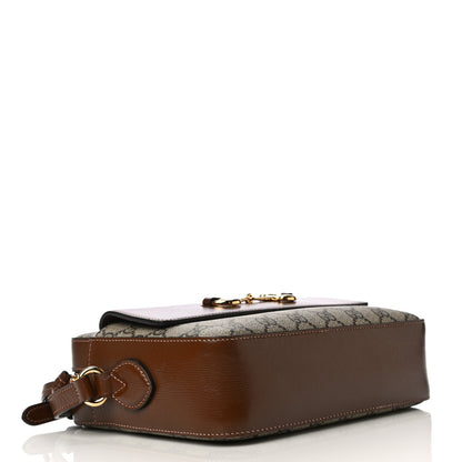 Gucci GG Supreme Monogram Small Horsebit 1955 Shoulder Bag Beige Brown Sugar 4 of 22