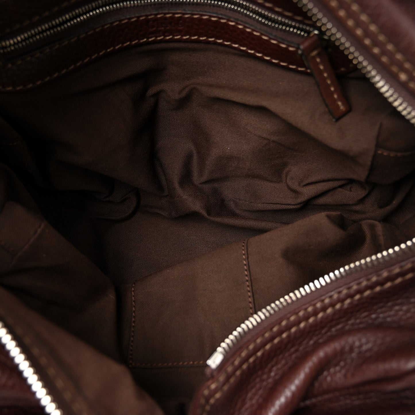 Calfskin Small Paddington Satchel Brown