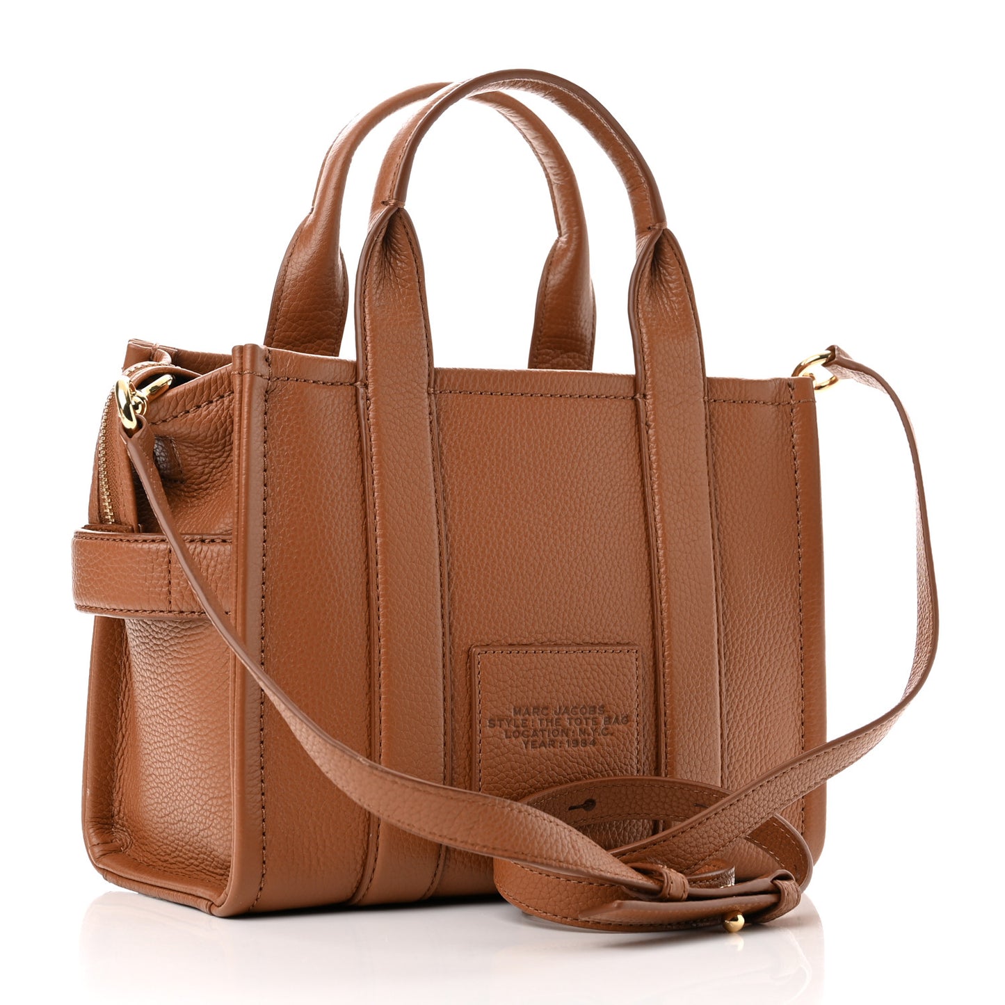 Grained Calfskin Small The Tote Bag Argan Oil