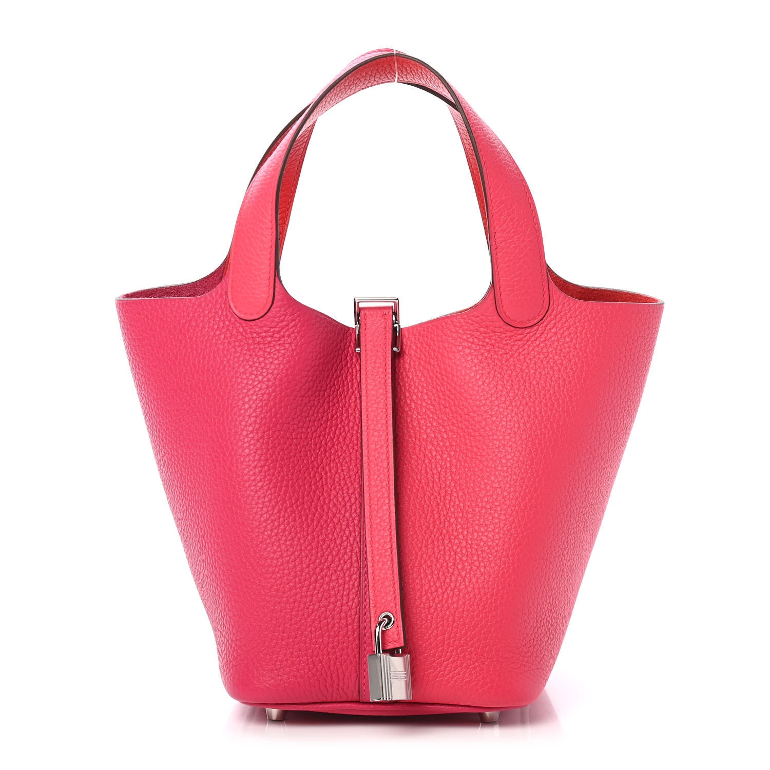 Hermes Taurillon Clemence Tri-Color Picotin Lock 18 PM Rose Extreme Rose Mexico Rouge De Coeur 1 of 9