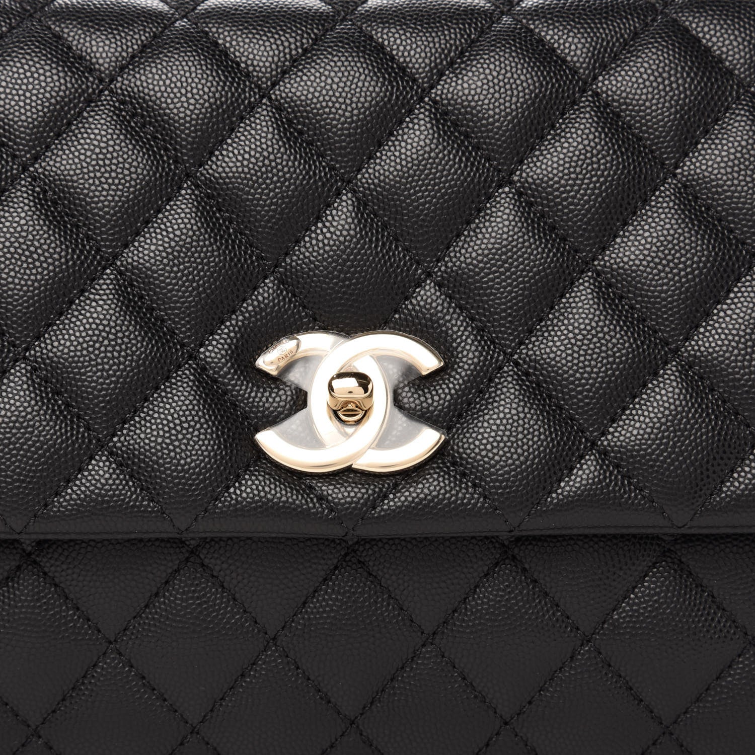 Chanel Caviar Quilted Small Coco Handle Flap Black 10 of 11