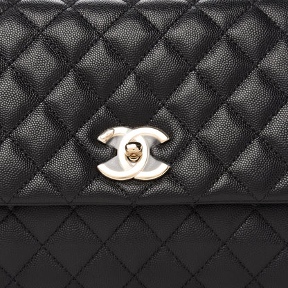 Chanel Caviar Quilted Small Coco Handle Flap Black 10 of 11