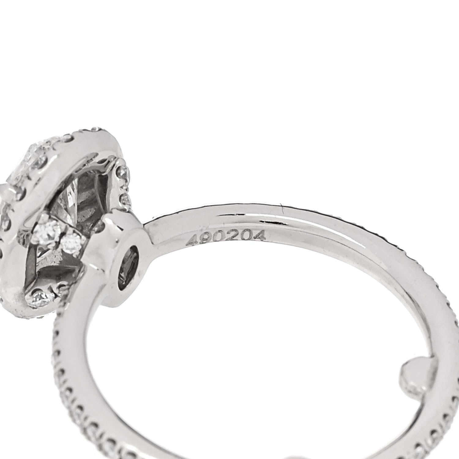 Harry Winston Platinum Diamond 1.01ct The One Oval Shaped Micropave Engagement Ring 49 4.75 4 of 8
