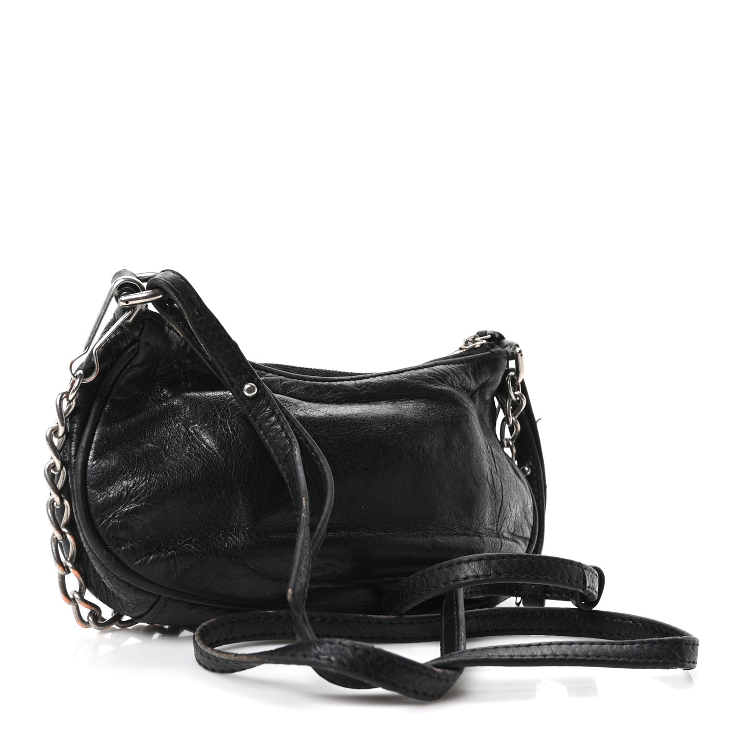 Agneau Arena Le Cagole Mini Purse With Chain Black