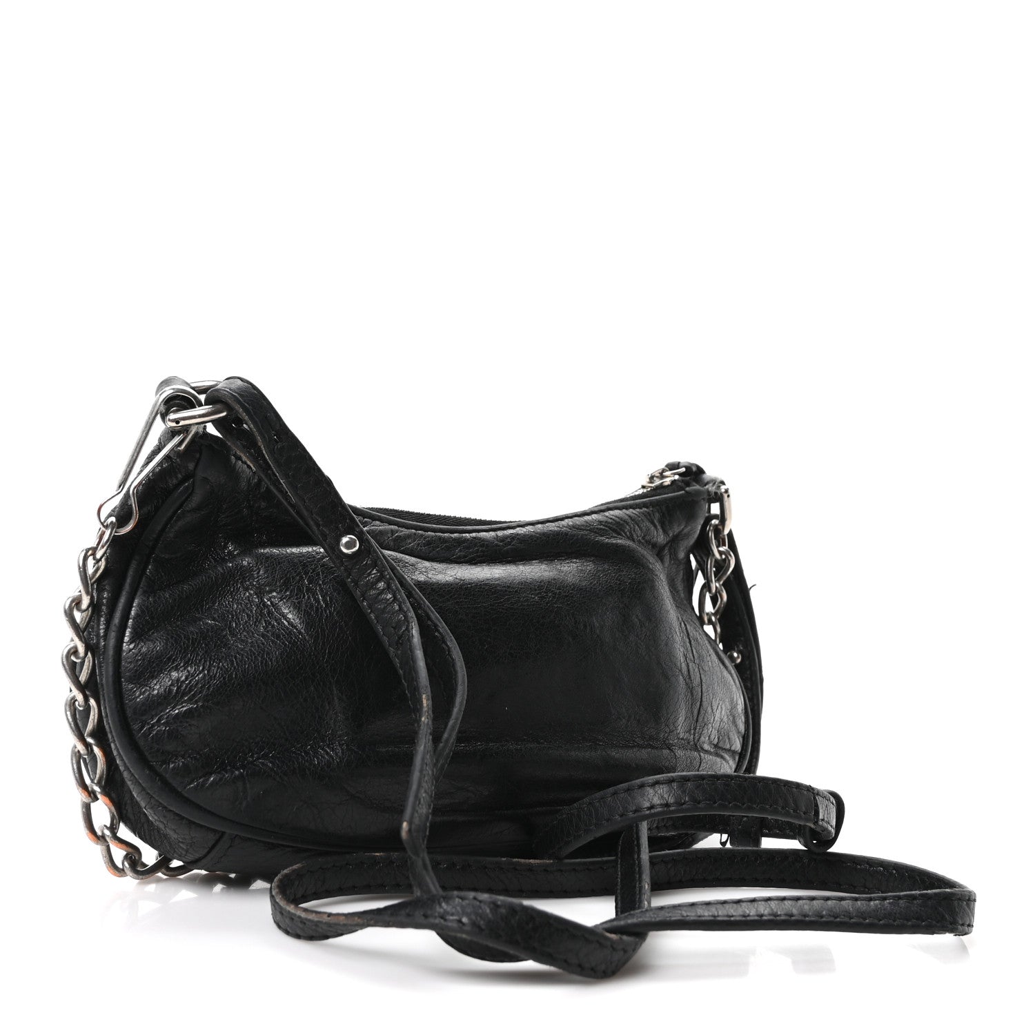 Balenciaga Agneau Arena Le Cagole Mini Purse With Chain Black 3 of 11