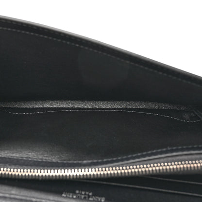 Saint Laurent Glazed Calfskin Cassandre Wallet On Chain WOC Black 5 of 11