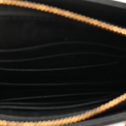 Christian Dior Calfskin Cannage Caro Zipped Pouch With Chain Black 5 of 10