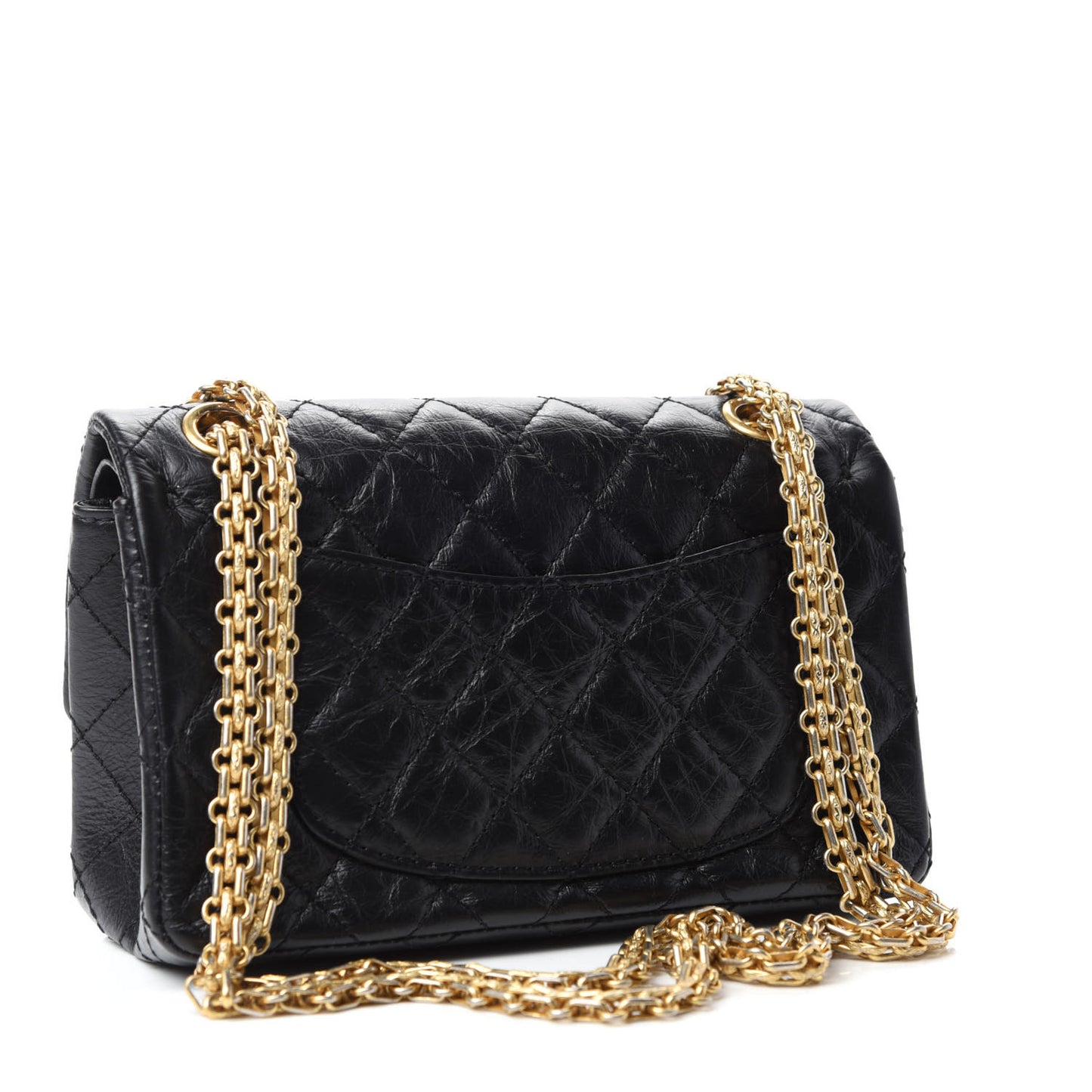 Aged Calfskin Casino 2.55 Reissue 224 Flap Black